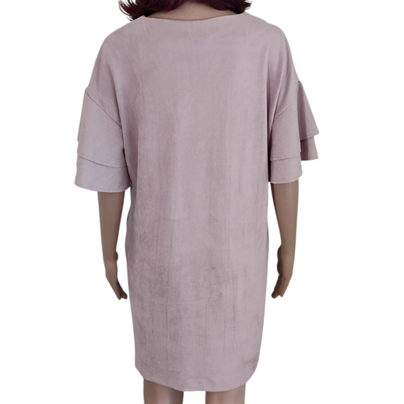 Joh Faux Suede Dress With Pockets - Size Small - Picture 6 of 10